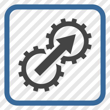 Dişli Tümleştirme vektör simgesi bir çerçeve içinde