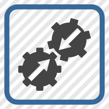 Dişli Tümleştirme vektör simgesi bir çerçeve içinde