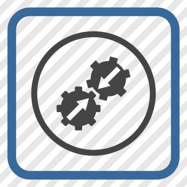 Dişli Tümleştirme vektör simgesi bir çerçeve içinde