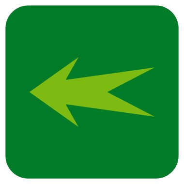 Düz sol ok vektör simgesi kare