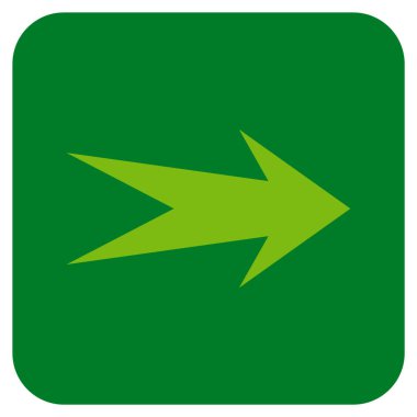 Ok sağ düz vektör simgesi kare