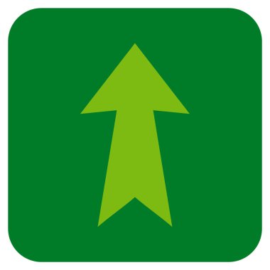 Düz yukarı ok vektör simgesi kare