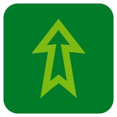 Düz yukarı ok vektör simgesi kare