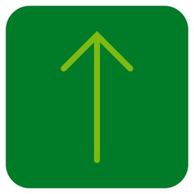 Düz yukarı ok vektör simgesi kare