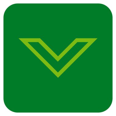 Vektör simge düz aşağı ok ucu kare