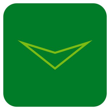 Vektör simge düz aşağı ok ucu kare