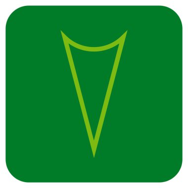 Vektör simge düz aşağı ok ucu kare