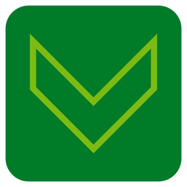 Vektör simge düz aşağı ok ucu kare