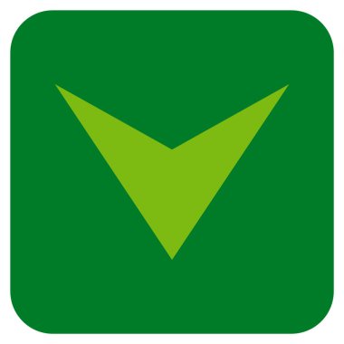 Vektör simge düz aşağı ok ucu kare