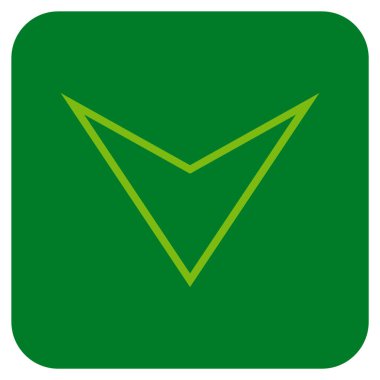 Vektör simge düz aşağı ok ucu kare