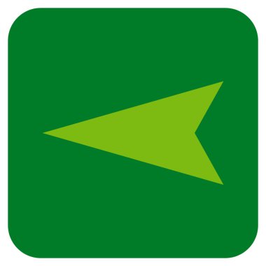 Vektör simge düz sol ok ucu kare