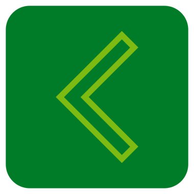 Vektör simge düz sol ok ucu kare