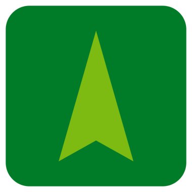 Vektör simge düz yukarı ok ucu kare