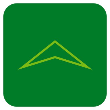 Vektör simge düz yukarı ok ucu kare