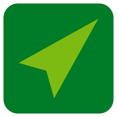 Ok ucu sağ yukarı düz kare vektör simgesi