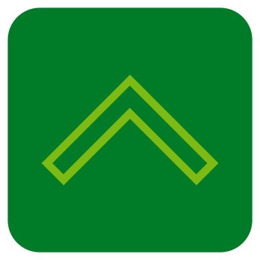 Vektör simge düz yukarı ok ucu kare