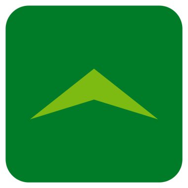 Vektör simge düz yukarı ok ucu kare