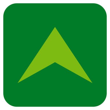 Vektör simge düz yukarı ok ucu kare