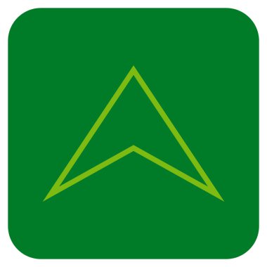 Vektör simge düz yukarı ok ucu kare