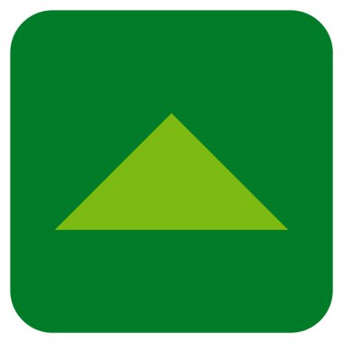 Vektör simge düz yukarı ok ucu kare