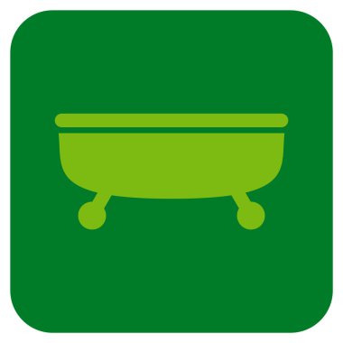 Küvet düz kare vektör simgesi