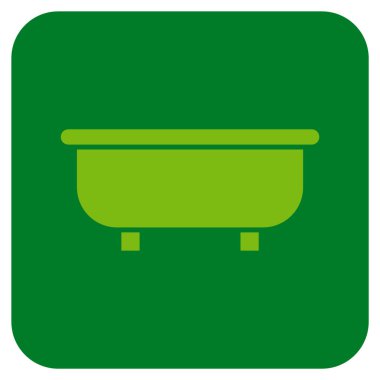 Küvet düz kare vektör simgesi