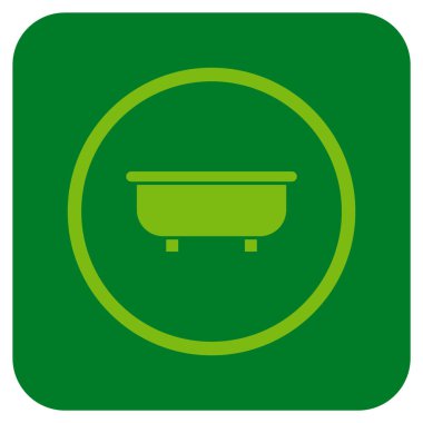 Küvet düz kare vektör simgesi