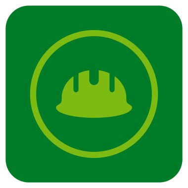 Oluşturucu işçisi düz kare vektör simgesi