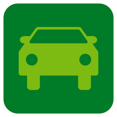 Araba düz kare vektör simgesi