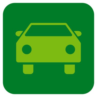 Araba düz kare vektör simgesi