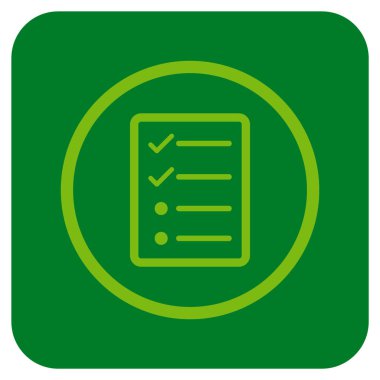 Vektör simgesi denetim listesi sayfa düz kare