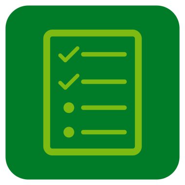 Vektör simgesi denetim listesi sayfa düz kare