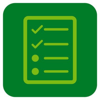 Vektör simgesi denetim listesi sayfa düz kare