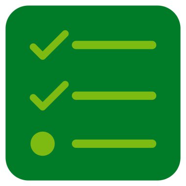 Denetim listesi düz kare vektör simgesi