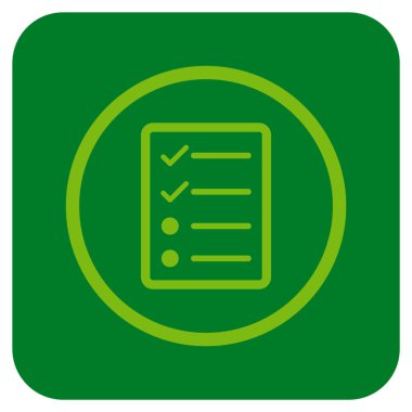 Vektör simgesi denetim listesi sayfa düz kare