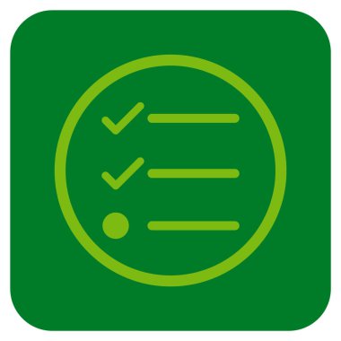 Denetim listesi düz kare vektör simgesi