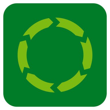 Dolaşım düz kare vektör simgesi