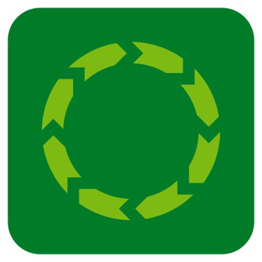 Dolaşım düz kare vektör simgesi