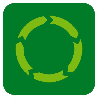 Dolaşım düz kare vektör simgesi