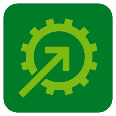 COG Tümleştirme düz kare vektör simgesi