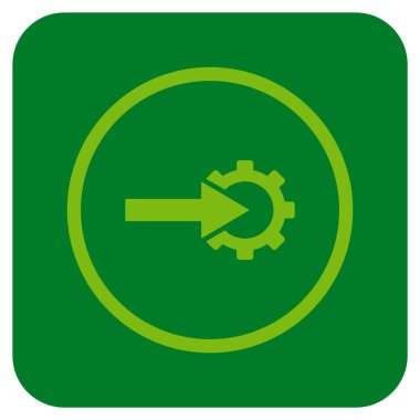 COG Tümleştirme düz kare vektör simgesi