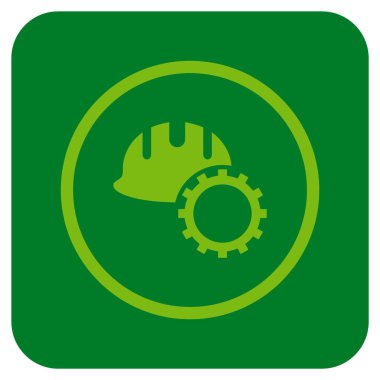 Geliştirme işçisi düz kare vektör simgesi