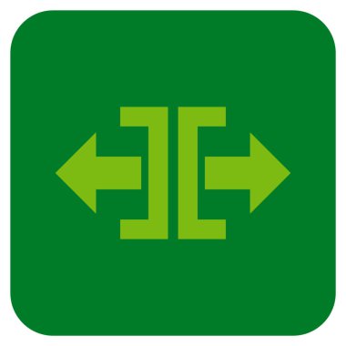 Yatay yöndeki düz kare vektör simge bölmek