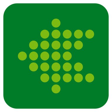 Noktalı Ok düz yaptı vektör simgesi kare