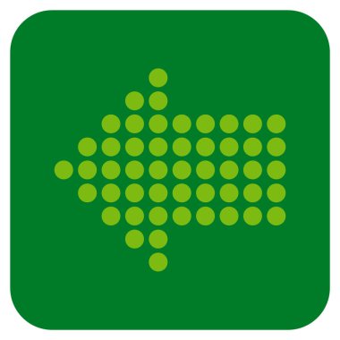 Noktalı Ok düz yaptı vektör simgesi kare