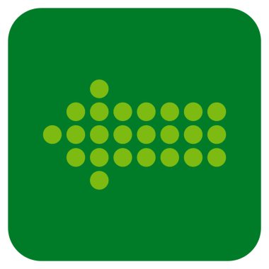 Noktalı Ok düz yaptı vektör simgesi kare