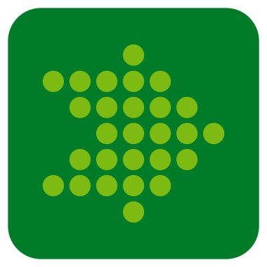 Noktalı ok sağ düz vektör simgesi kare