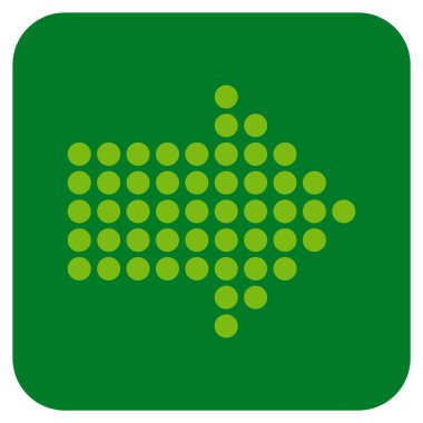 Noktalı ok sağ düz vektör simgesi kare