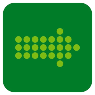 Noktalı ok sağ düz vektör simgesi kare