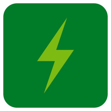 Elektrik düz kare vektör simgesi